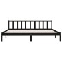 Black Super King solid wood bed frame 180x200 cm by vidaXL, Beds and slatted bases - Ref: Foro24-810101, Price: 152,02 €, Dis...