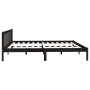 Black Super King solid wood bed frame 180x200 cm by vidaXL, Beds and slatted bases - Ref: Foro24-810101, Price: 152,02 €, Dis...