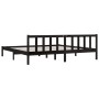 Black Super King solid wood bed frame 180x200 cm by vidaXL, Beds and slatted bases - Ref: Foro24-810101, Price: 152,02 €, Dis...