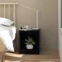 Solid black pine wood bedside table 35.5x33.5x41.5 cm by vidaXL, Nightstands - Ref: Foro24-809927, Price: 29,77 €, Discount: %