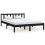 Solid black pine wood bed frame 120x200 cm by vidaXL, Beds and slatted bases - Ref: Foro24-810081, Price: 139,72 €, Discount: %