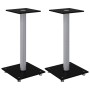 Soportes de altavoces 2 uds vidrio templado plata negro 1 pilar de vidaXL, Soportes para altavoces - Ref: Foro24-51810, Preci...