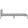 Solid gray pine wood bed frame 100x200 cm by vidaXL, Beds and slatted bases - Ref: Foro24-810074, Price: 87,04 €, Discount: %