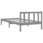 Estructura de cama de madera maciza de pino gris 100x200 cm de vidaXL, Camas y somieres - Ref: Foro24-810074, Precio: 87,04 €...