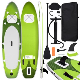 Grünes aufblasbares Paddel-Surfbrett-Set 300x76x10 cm von vidaXL, Paddleboards - Ref: Foro24-93383, Preis: 235,99 €, Rabatt: %