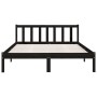 Solid black pine wood bed frame 140x190 cm by vidaXL, Beds and slatted bases - Ref: Foro24-810066, Price: 99,27 €, Discount: %