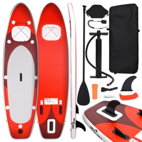 Red inflatable paddle surf board set 330x76x10 cm by vidaXL, Paddleboards - Ref: Foro24-93386, Price: 197,27 €, Discount: %