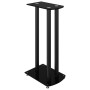 Speaker stands 2 units tempered black glass 3 pillars by vidaXL, Speaker stands - Ref: Foro24-51804, Price: 87,41 €, Discount: %