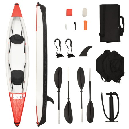 Kayak inflable poliéster rojo 424x81x31 cm de vidaXL, Kayaks - Ref: Foro24-93437, Precio: 520,70 €, Descuento: %