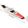 Kayak inflable poliéster rojo 424x81x31 cm de vidaXL, Kayaks - Ref: Foro24-93437, Precio: 520,70 €, Descuento: %