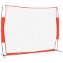 Steel and polyester baseball net black and red 369x107x271 cm by vidaXL, Baseball and softball - Ref: Foro24-93739, Price: 99...