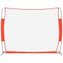 Steel and polyester baseball net black and red 369x107x271 cm by vidaXL, Baseball and softball - Ref: Foro24-93739, Price: 99...