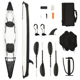 Black polyester inflatable kayak 424x81x31 cm by vidaXL, Kayaks - Ref: Foro24-93438, Price: 520,72 €, Discount: %