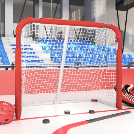 Red and white polyester hockey goal 137x66x112 cm by vidaXL, Field hockey goals - Ref: Foro24-93754, Price: 83,02 €, Discount: %