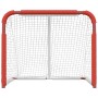 Portería de hockey poliéster rojo y blanco 137x66x112 cm de vidaXL, Porterías de hockey sobre hierba - Ref: Foro24-93754, Pre...