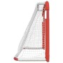 Portería de hockey poliéster rojo y blanco 137x66x112 cm de vidaXL, Porterías de hockey sobre hierba - Ref: Foro24-93754, Pre...