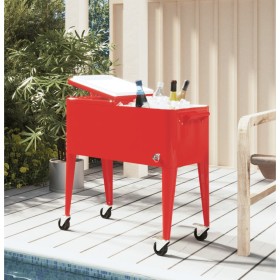 Red cooler cart with wheels 92x43x89 cm by vidaXL, Refrigerators - Ref: Foro24-93743, Price: 176,99 €, Discount: %