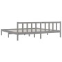 Gray solid wood bed frame Super King 180x200 cm by vidaXL, Beds and slatted bases - Ref: Foro24-810099, Price: 123,72 €, Disc...