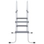 Gray steel pool ladder 84 cm by vidaXL, Pool stairs and ramps - Ref: Foro24-93804, Price: 60,19 €, Discount: %