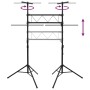 Leuchtenträger aus schwarzem Stahl, 238 x 115 x (180–300) cm von vidaXL, Lichteffekte - Ref: Foro24-70180, Preis: 136,80 €, R...