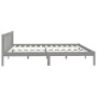 Solid gray pine wood bed frame 200x200 cm by vidaXL, Beds and slatted bases - Ref: Foro24-810104, Price: 122,21 €, Discount: %