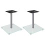 Lautsprecherständer 2 Stück gehärtetes Silberglas 1 Säule von vidaXL, Lautsprecherständer - Ref: Foro24-51812, Preis: 42,41 €...