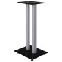 Speaker supports 2 units black and silver tempered glass 3 pillars by vidaXL, Speaker stands - Ref: Foro24-51807, Price: 63,9...