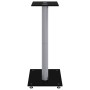 Speaker supports 2 units black and silver tempered glass 3 pillars by vidaXL, Speaker stands - Ref: Foro24-51807, Price: 63,9...