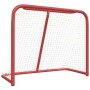 Portería de hockey poliéster rojo y blanco 183x71x122 cm de vidaXL, Porterías de hockey sobre hierba - Ref: Foro24-93755, Pre...