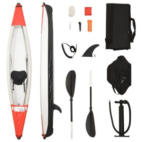 Kayak inflable poliéster rojo 375x72x31 cm de vidaXL, Kayaks - Ref: Foro24-93434, Precio: 353,74 €, Descuento: %