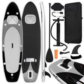 Inflatable black paddle surf board set 330x76x10 cm by vidaXL, Paddleboards - Ref: Foro24-93388, Price: 197,18 €, Discount: %