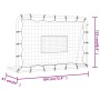 Steel and PE football rebound net black and white 184x61x123 cm by vidaXL, soccer goals - Ref: Foro24-93735, Price: 75,89 €, ...