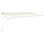 Automatic awning with LED and wind sensor cream 5x3.5 m by vidaXL, Awnings - Ref: Foro24-3070072, Price: 813,45 €, Discount: %