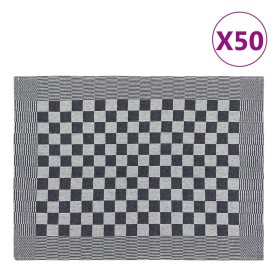 Kitchen cloths 50 pcs black and white cotton 50x70 cm by vidaXL, Kitchen cloths - Ref: Foro24-136284, Price: 69,99 €, Discoun...