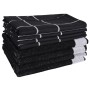 Set of 12 black and gray cotton dishcloths by vidaXL, Towels - Ref: Foro24-136294, Price: 28,04 €, Discount: %