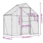 Vogelhaus aus silbernem Aluminium, 179 x 100 x 185 m von vidaXL, Füße und Vogelkäfige - Ref: Foro24-152258, Preis: 358,89 €, ...