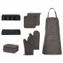 Set aus Ofenhandschuhtüchern mit Griffen 15 Stück schwarze Baumwolle von vidaXL, Handtücher - Ref: Foro24-136296, Preis: 42,3...