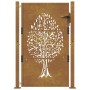 Puerta de jardín acero corten diseño árbol 105x130 cm de vidaXL, Puertas de jardín - Ref: Foro24-153162, Precio: 229,08 €, De...