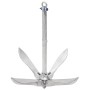 Silver malleable iron folding anchor 10 kg by vidaXL, Anchors - Ref: Foro24-94273, Price: 106,32 €, Discount: %