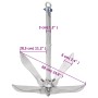 Silver malleable iron folding anchor 10 kg by vidaXL, Anchors - Ref: Foro24-94273, Price: 106,32 €, Discount: %