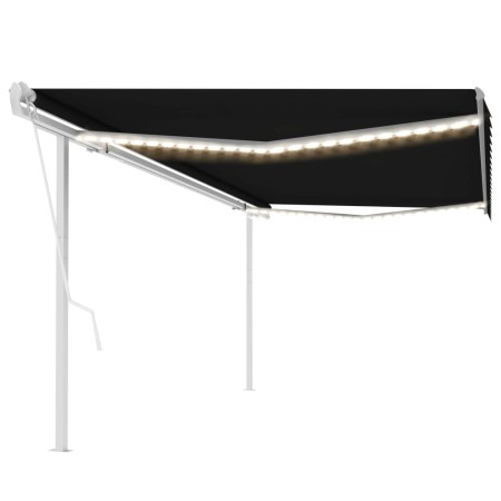 Toldo automático LED sensor de viento gris antracita 5x3,5 m de vidaXL, Toldos - Ref: Foro24-3070074, Precio: 814,08 €, Descu...