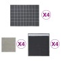 Set of 12 gray cotton cloths by vidaXL, Towels - Ref: Foro24-136295, Price: 30,99 €, Discount: %