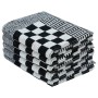 Set of cloths 50 units black and white cotton by vidaXL, Towels - Ref: Foro24-136293, Price: 90,99 €, Discount: %