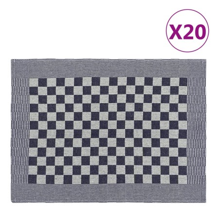 Kitchen towels 20 units cotton blue and white 50x70 cm by vidaXL, Kitchen cloths - Ref: Foro24-136280, Price: 34,01 €, Discou...