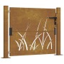 Puerta de jardín acero corten diseño hierba 105x80 cm de vidaXL, Puertas de jardín - Ref: Foro24-153172, Precio: 181,99 €, De...