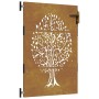 Puerta de jardín acero corten diseño árbol 85x150 cm de vidaXL, Puertas de jardín - Ref: Foro24-153211, Precio: 178,95 €, Des...