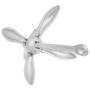 Silver malleable iron folding anchor 6 kg by vidaXL, Anchors - Ref: Foro24-94271, Price: 62,75 €, Discount: %