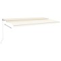 Automatic wind sensor LED awning cream 6x3.5 m by vidaXL, Awnings - Ref: Foro24-3070092, Price: 908,53 €, Discount: %