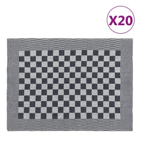 Küchentücher 20 Stück schwarz-weiße Baumwolle 50x70 cm von vidaXL, Küchentücher - Ref: Foro24-136283, Preis: 34,01 €, Rabatt: %