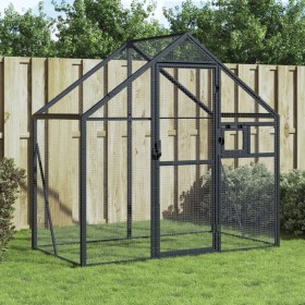 Anthrazitgraues Vogelhaus aus Aluminium 179x100x185 m von vidaXL, Füße und Vogelkäfige - Ref: Foro24-152260, Preis: 263,55 €,...